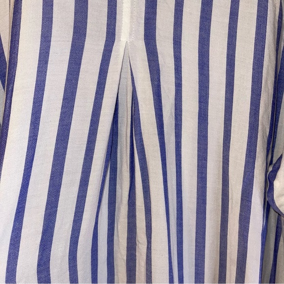 Velvet Heart Elisa Striped Roll Tab Sleeve Button Down Shirt Plus Size 3X - Picture 3 of 10